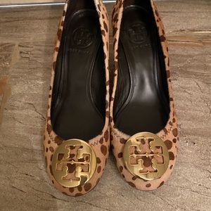 Tory Burch animal print wedge.